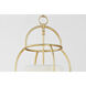Delia 3 Light 12.25 inch Vintage Gold Leaf Hanging Lantern Ceiling Light