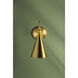 Lupe 1 Light 6 inch Aged Brass Wall Sconce Wall Light 
