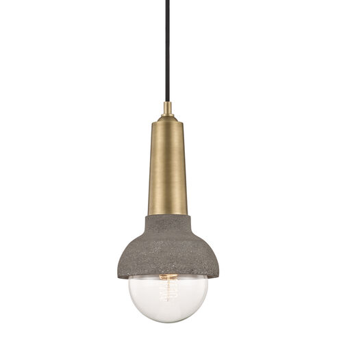 Macy 1 Light 6 inch Aged Brass Pendant Ceiling Light