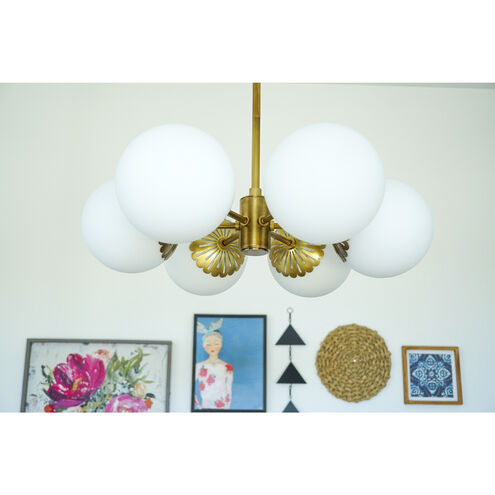 Paige 6 Light 26 inch Aged Brass Chandelier Ceiling Light