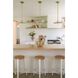 Tinsley 1 Light 12 inch Aged Brass/Ceramic Gloss Cream Pendant Ceiling Light
