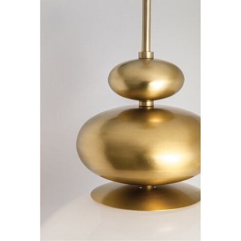 Elsie 1 Light 13 inch Aged Brass Pendant Ceiling Light