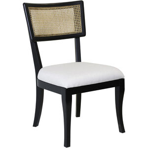 Thiago Natural Rattan and Cream and Black Dining Chair