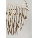 Tiffany 4 Light 24 inch Aged Brass Chandelier Ceiling Light