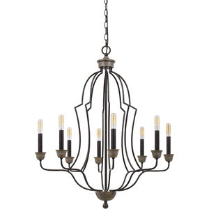 Lebrija 8 Light 29 inch Textured Bronze Chandelier Ceiling Light