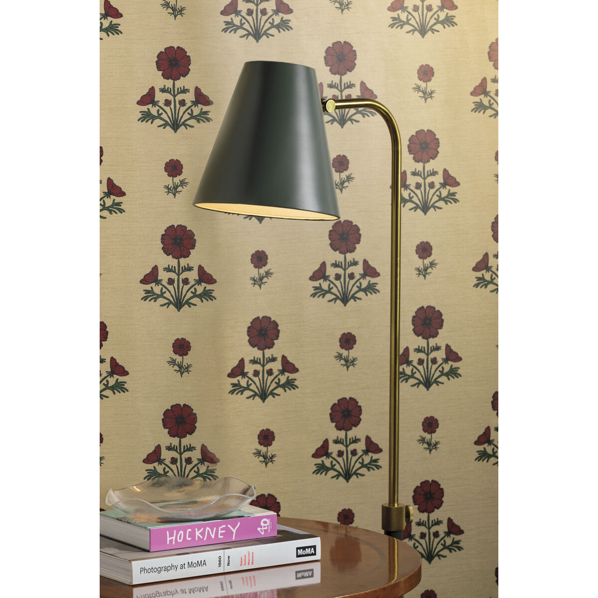 Georgann 52 inch 15.00 watt Aged Brass/Soft Studio Green Floor Lamp Portable Light