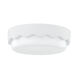 Wave 3 Light 16 inch Ceramic Matte White Flush Mount Ceiling Light