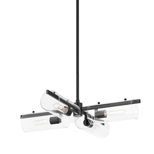 Ariel 4 Light 28 inch Soft Black Chandelier Ceiling Light