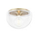 Grace LED 14 inch Aged Brass Flush Mount Ceiling Light