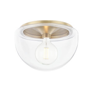 Grace LED 14 inch Aged Brass Flush Mount Ceiling Light
