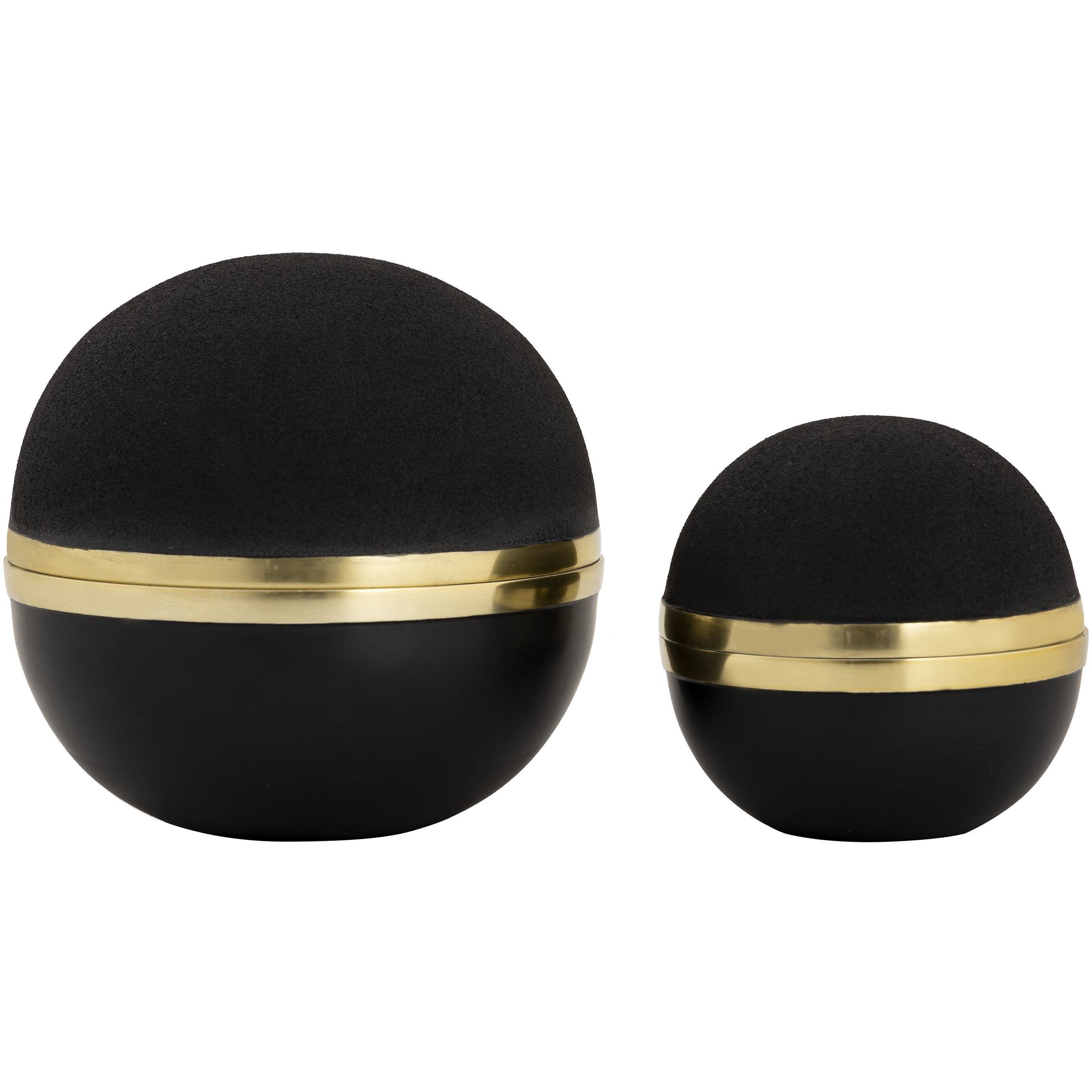 Clemmons 6.25 X 6.25 inch Black with Brass Box, Set of 2