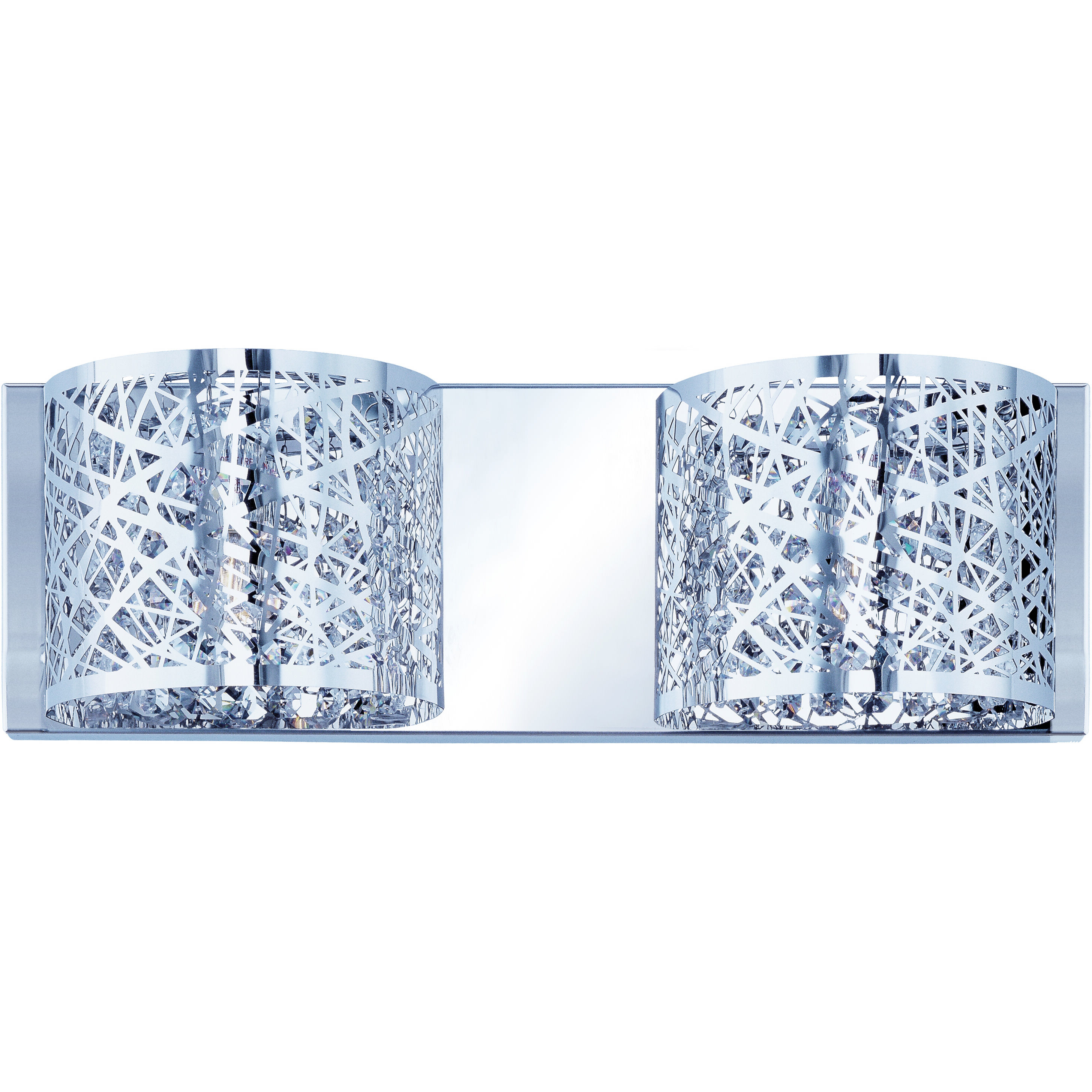 Troy 2 Light 15.75 inch Polished Chrome Bath Vanity Light Wall Light