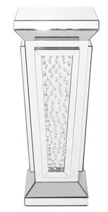 Modern 36 X 15 inch Clear Mirror and Crystal End Table