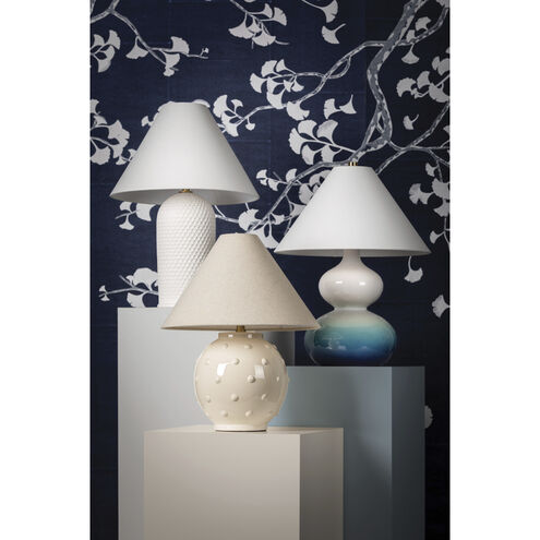 Aimee 21.25 inch 60.00 watt Aged Brass and Blue Ombre Table Lamp Portable Light