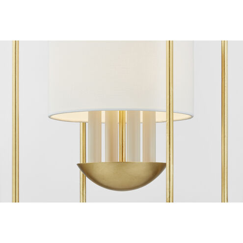 Delia 4 Light 17 inch Vintage Gold Leaf Hanging Lantern Ceiling Light