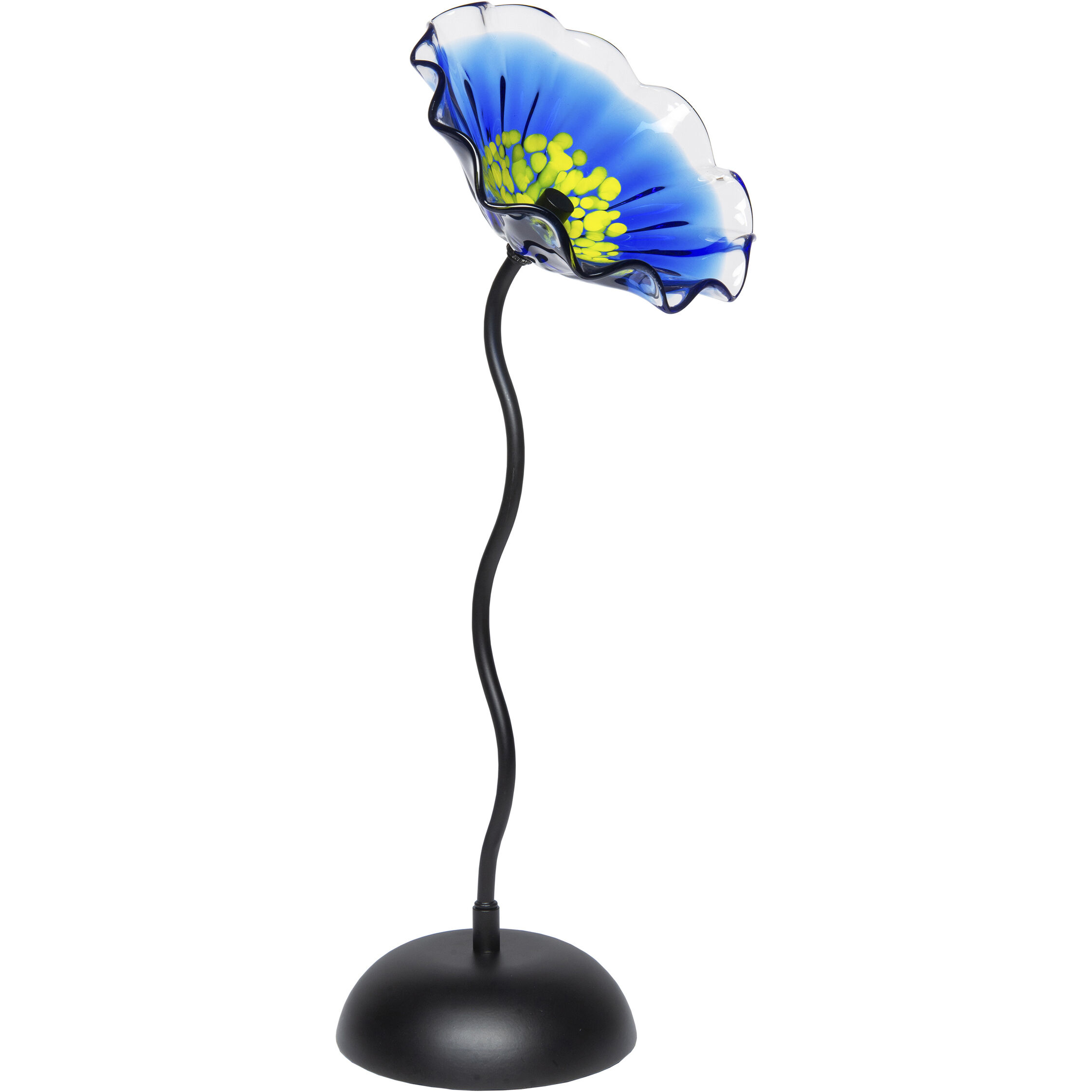 Fiore Blue Art Glass Sculpture