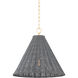 Destiny 1 Light 22 inch Aged Brass Pendant Ceiling Light