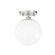 Stella 1 Light 7 inch Polished Nickel Semi Flush Ceiling Light