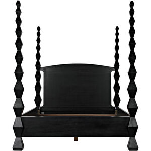 Brancusi Hand Rubbed Black Bed, Queen