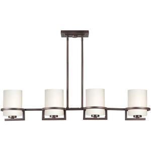 Halo 4 Light 40 inch Antique Bronze Island Pendant Ceiling Light