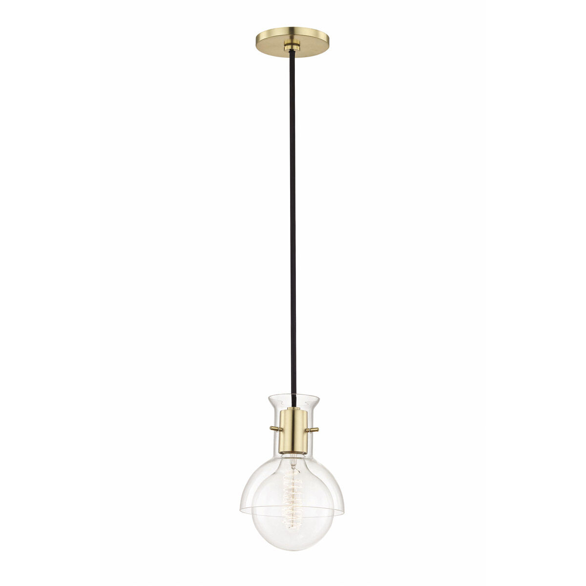 Riley 1 Light 6.25 inch Aged Brass Pendant Ceiling Light