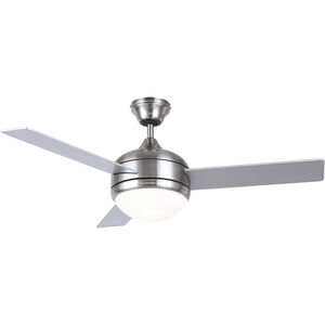 Madison 48 inch Brushed Pewter with White/Grey Blades Indoor Fan, Dual Mount