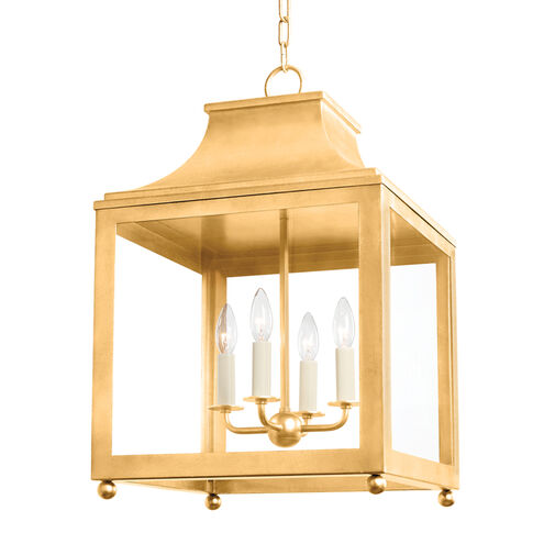 Leigh 4 Light 16 inch Vintage Gold Leaf Pendant Ceiling Light