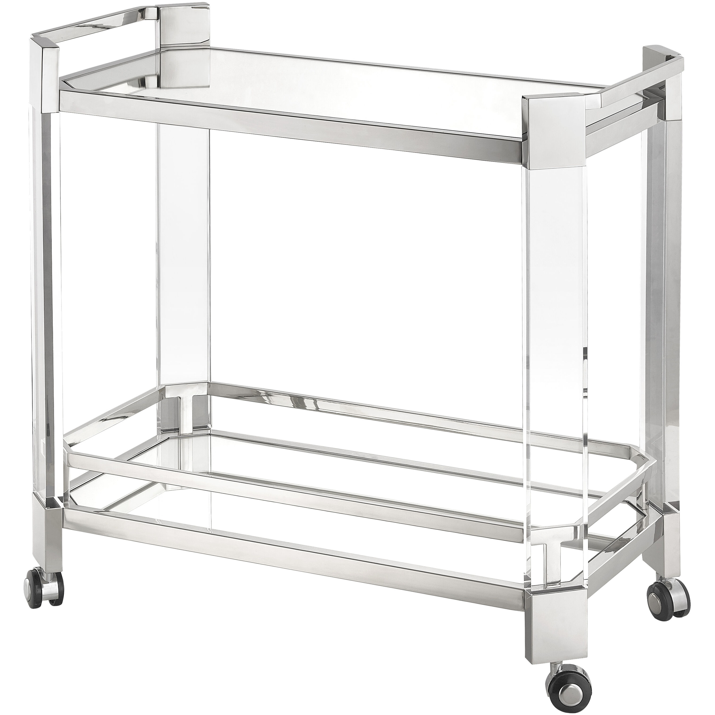 Canada Polished Nickel Bar Cart