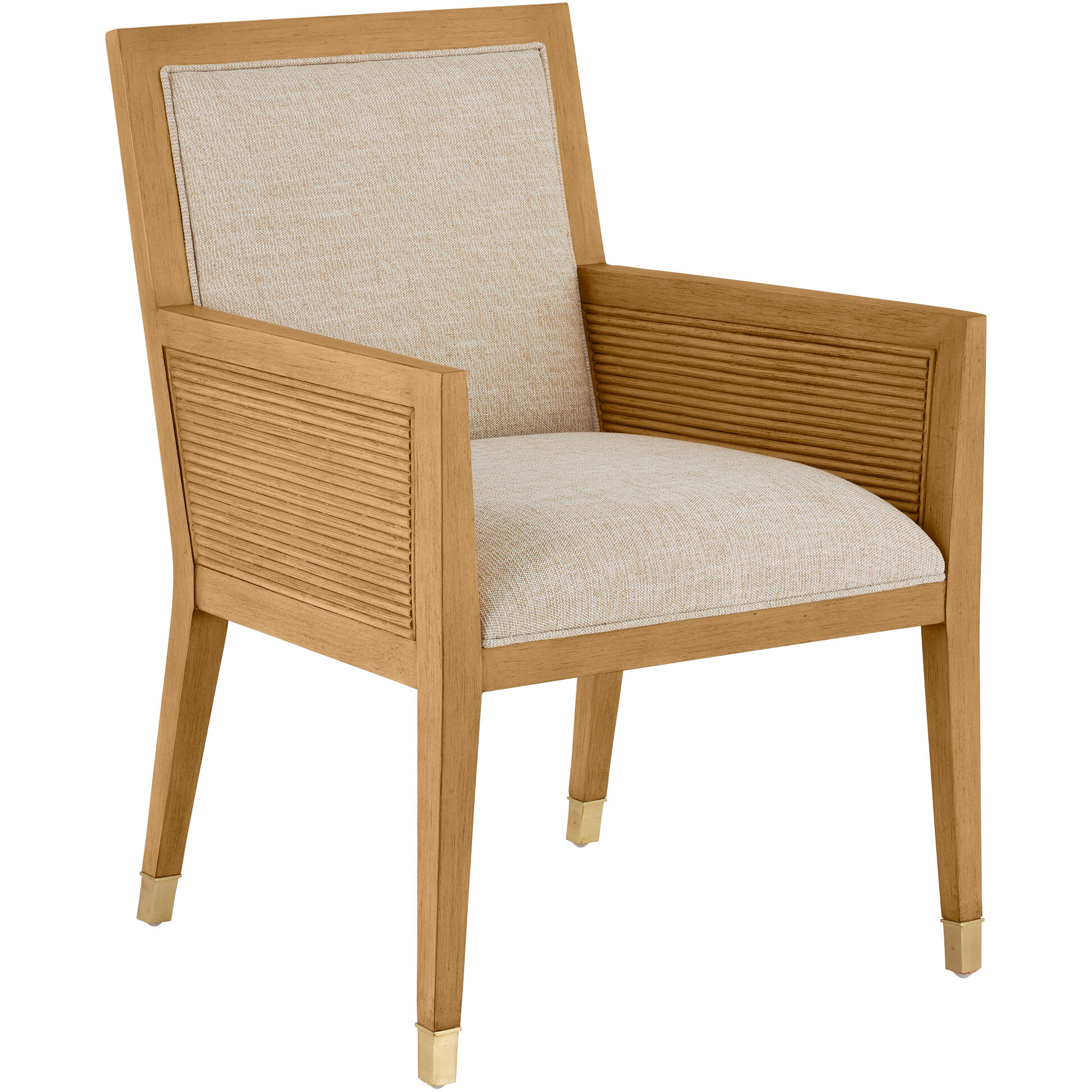 Santos Sea Sand/UV Liller Malt/Satin Brass Armchair