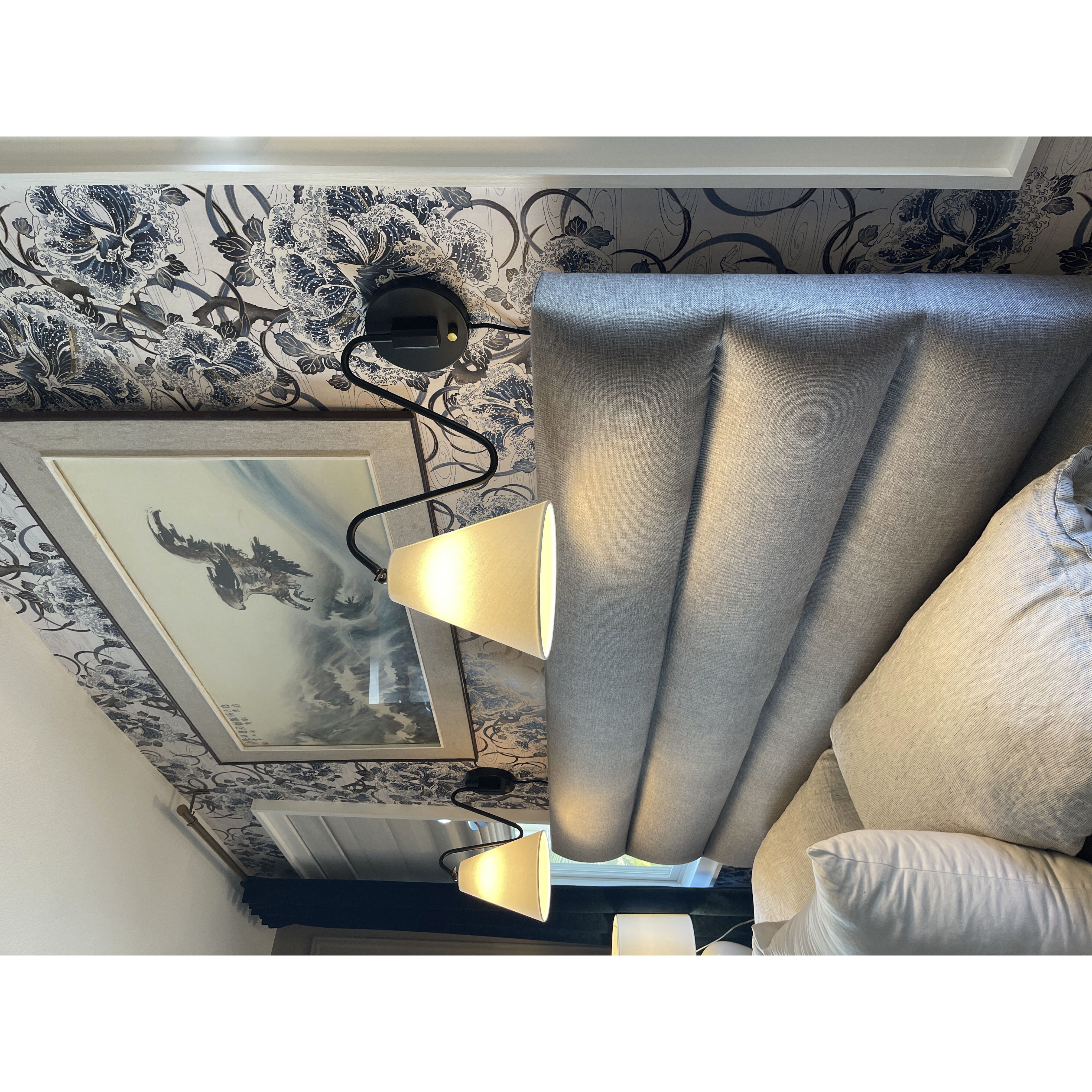 Onda 1 Light 28 inch Soft Black Plug-In Sconce Wall Light