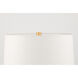 Naomi 27 inch 75 watt White Lustro / Gold Leaf Combo Table Lamp Portable Light