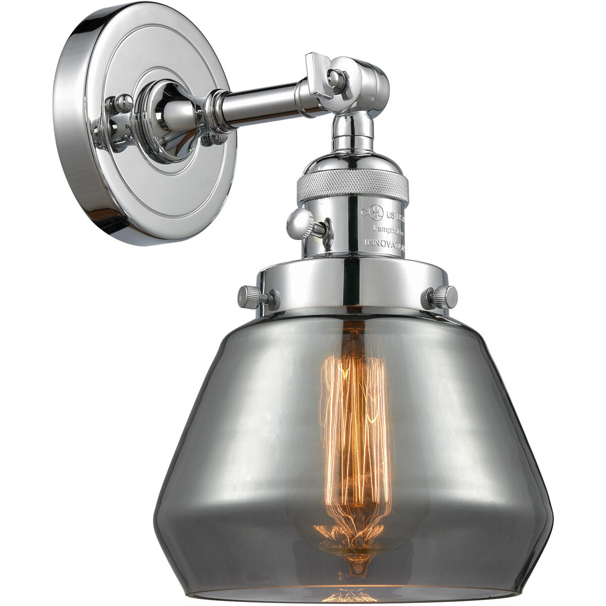 Franklin Restoration Fulton LED 7 inch Polished Chrome Sconce Wall Light, Franklin Restoration