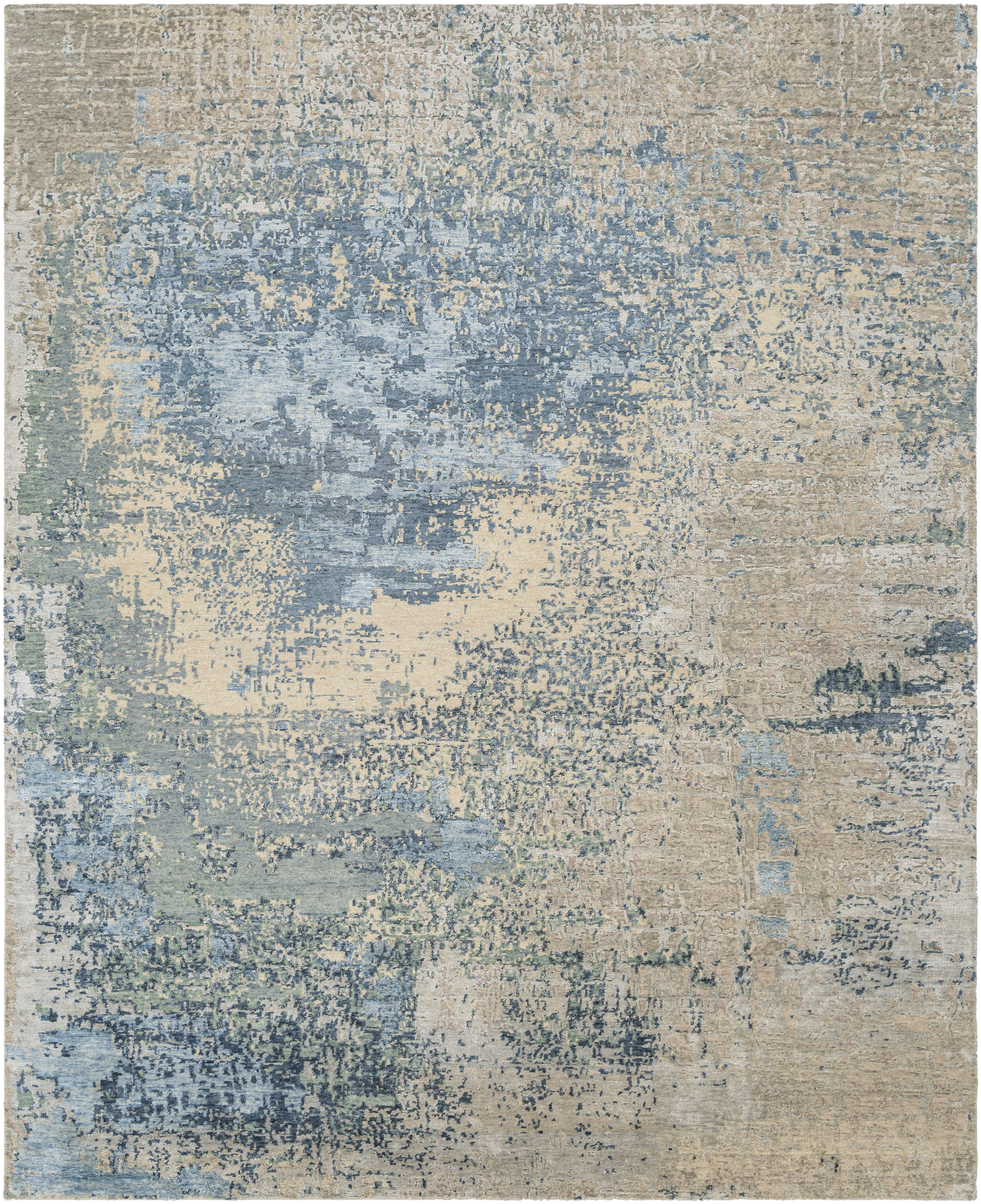Abbey 120 X 96 inch Light Olive Rug, Rectangle