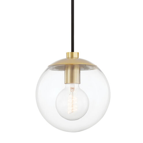 Meadow 1 Light 7 inch Aged Brass Pendant Ceiling Light