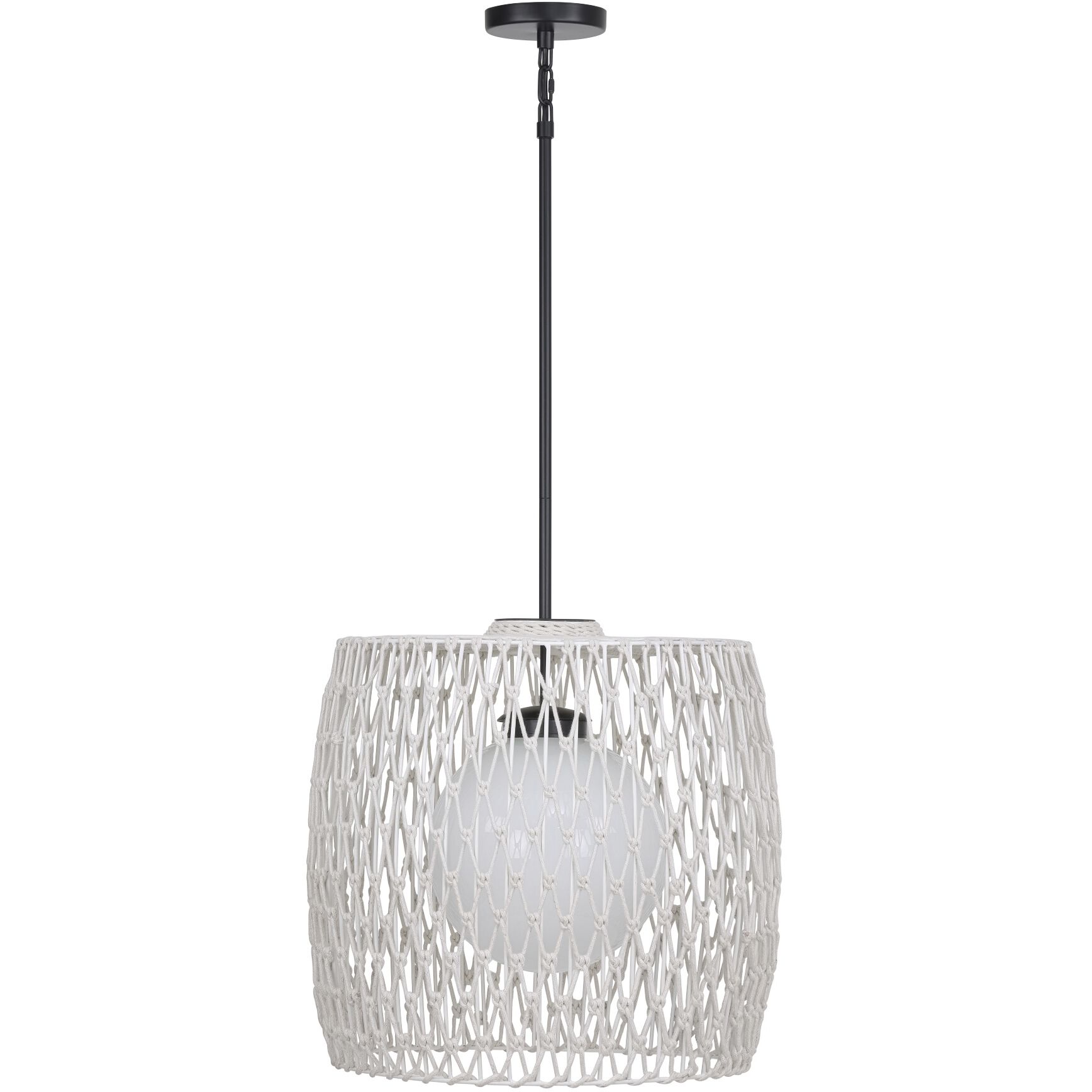 Lara 1 Light 18 inch Black Outdoor Pendant, Both Indoor/Outdoor