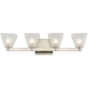 Weston LED 5 inch Glazed Nickel Bath Vanity Light Wall Light