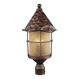 Greenville 3 Light 26 inch Antique Copper Outdoor Post Light