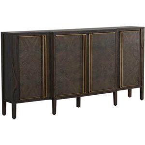 Fitzgerald Dark Grey Mindi / Dark Grey Burl / Stained Brass Cabinet