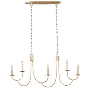 Kiera Island Linear Ceiling Light in Modern Gold