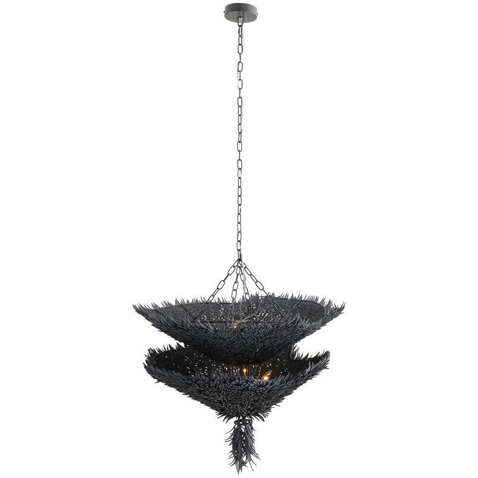 Aukland 38 inch Matte Blue Gray Chandelier Ceiling Light