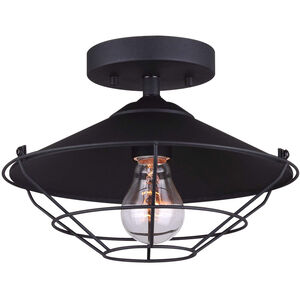 Briggs 1 Light 11 inch Black Outdoor Flush Mount