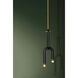 Whit 2 Light 7 inch Aged Brass/Black Pendant Ceiling Light