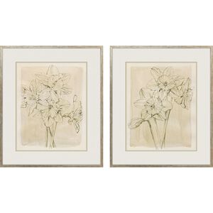 Spring Promises Green and Beige and Neutral Framed Art