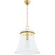 Cantana 1 Light 17.75 inch Aged Brass Pendant Ceiling Light