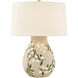 Maeve 20.25 inch 15 watt Aged Brass and Ceramic Maybell Motif Table Lamp Portable Light