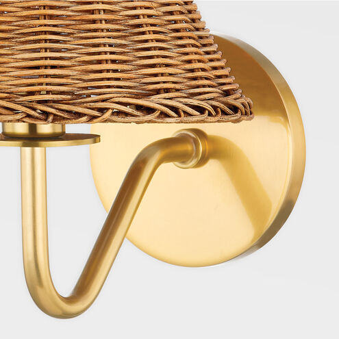 Issa 1 Light Aged Brass Wall Sconce Wall Light