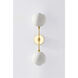 Saylor 2 Light 6.25 inch Aged Brass/Soft Cream Wall Sconce Wall Light
