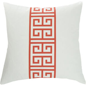Dann Foley 24 inch White and Red Decorative Pillow