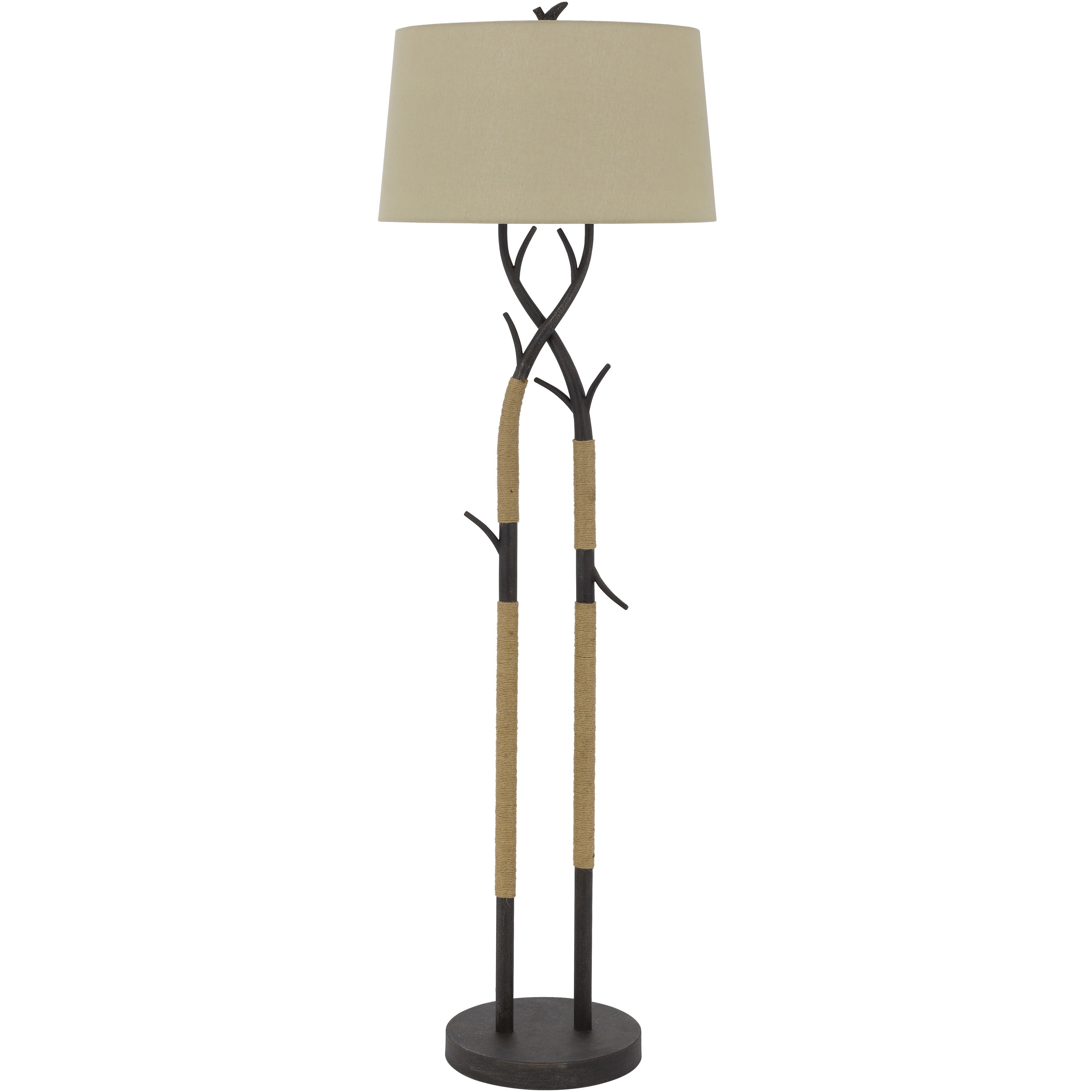 Pecos 60 inch 150.00 watt Black Iron Floor Lamp Portable Light