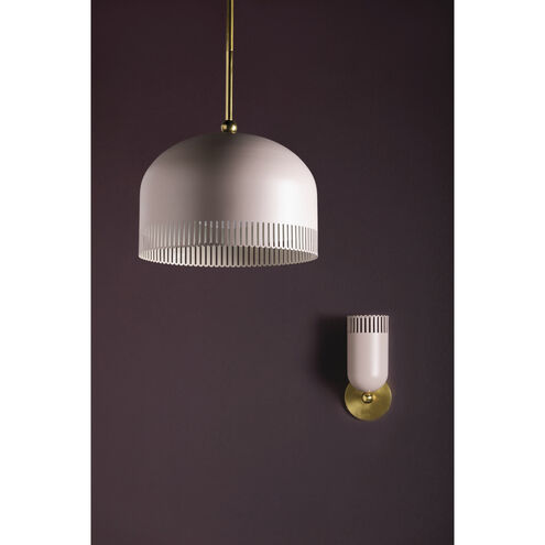 Liba 1 Light 15 inch Aged Brass/Soft Peignoir Pendant Ceiling Light